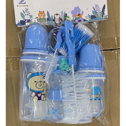 Kit Naissance & Soin Bébé - 3 Biberons et Accessoires d'Hygiène
