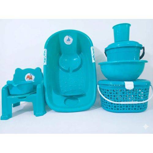 Kit de Bain & Toilette Bébé Tout-en-Un (6 Pièces)