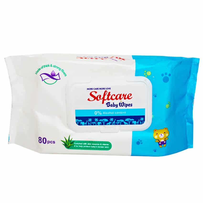 Lingettes softcare 80 pcs